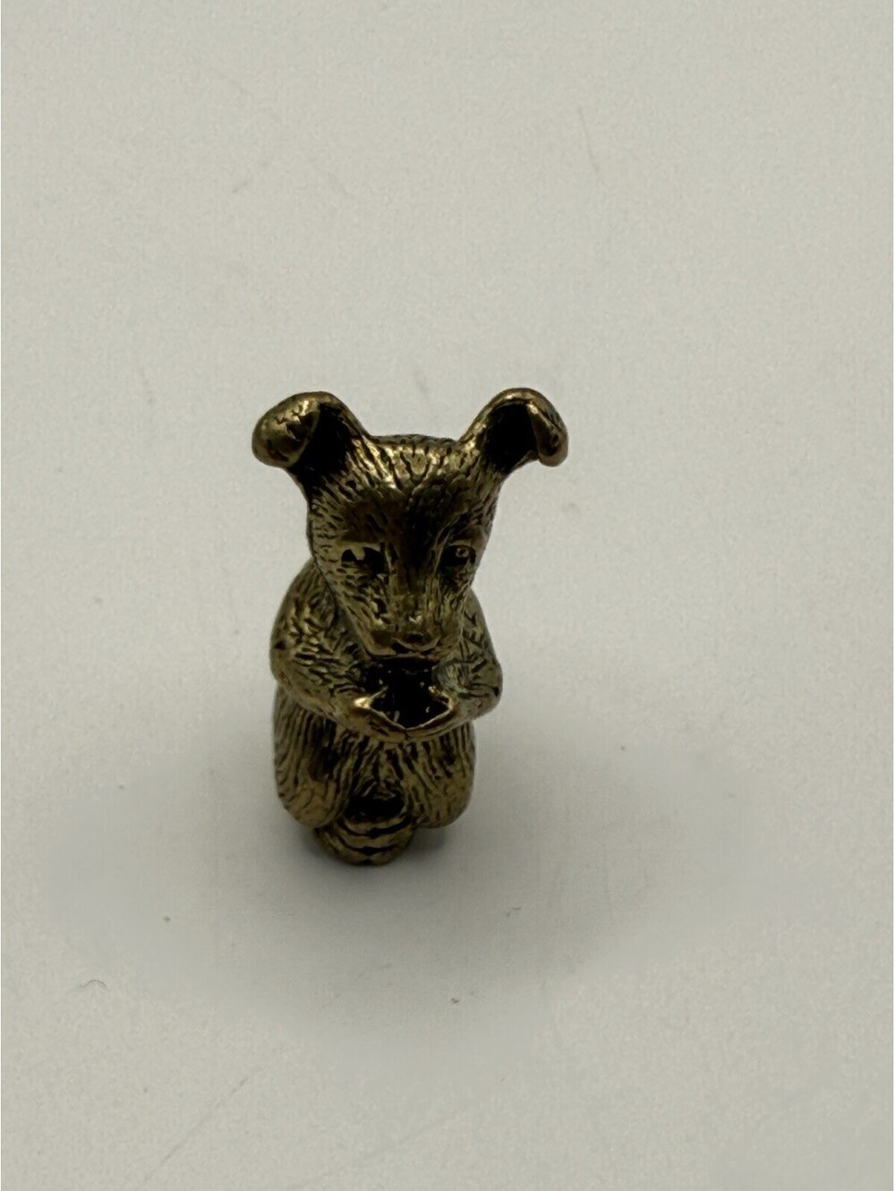 Vintage Brass Bear Cub Teddy Figurine Home Decor